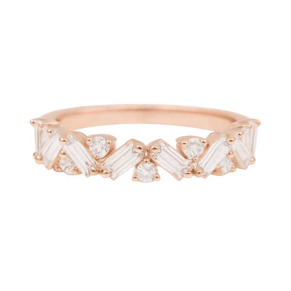 Lab Grown Baguette and Round Diamond Band