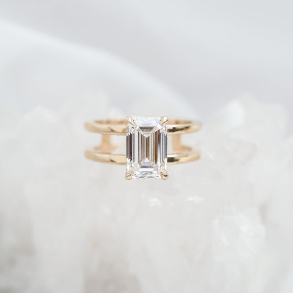 Emerald Twin Band Ring