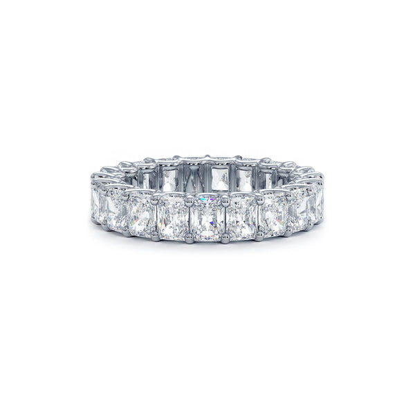 5.25ctw Radiant Cut Diamond Eternity Band Set In 14k White Gold