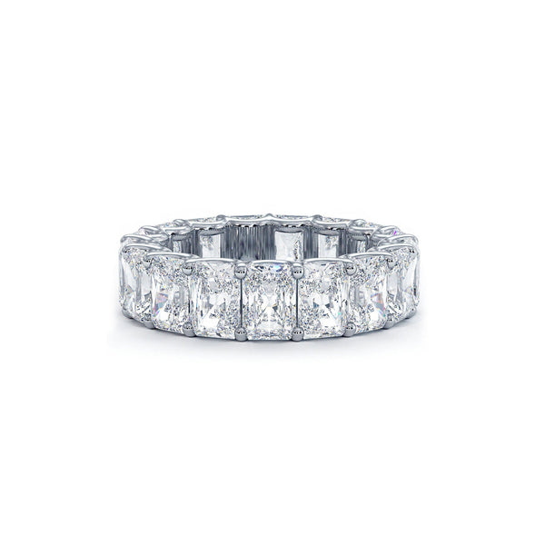 9.00ctw Radiant Cut Diamond Eternity Band Set In 14k White Gold