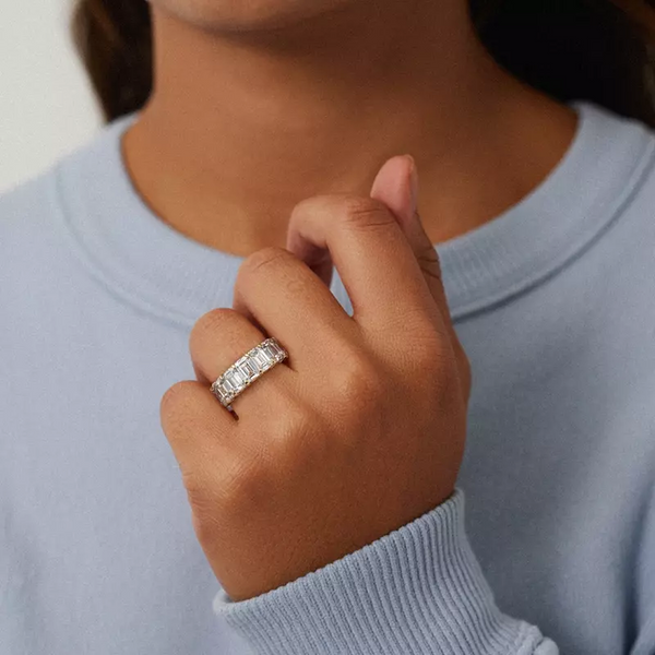 Emerald Cut Lab Eternity