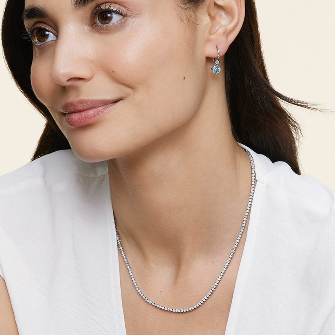 Three-Prong Tennis Necklace