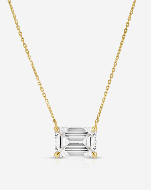 Emerald Lab Diamond Necklace