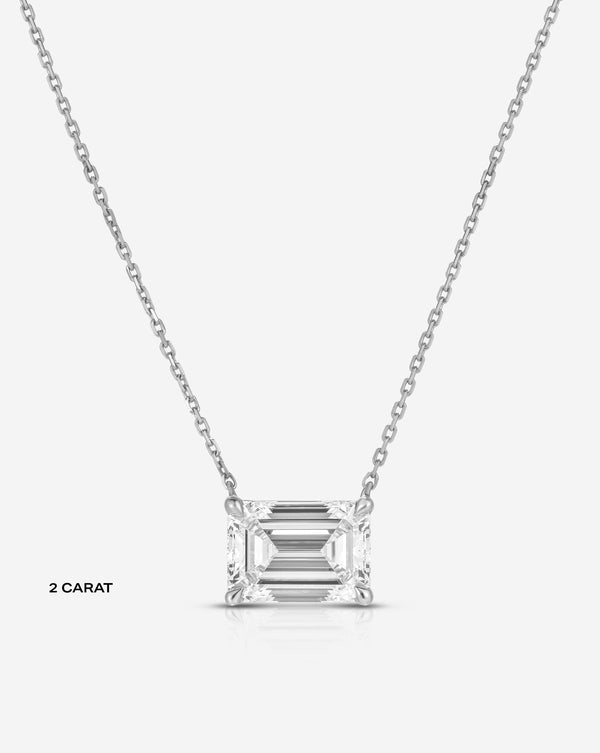 Emerald Lab Diamond Necklace