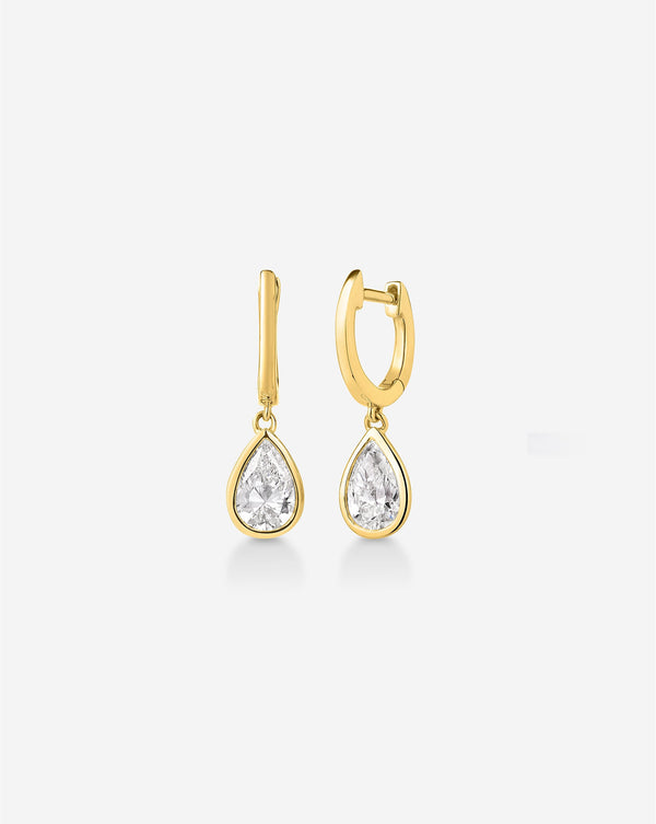 Framed Lab Diamond Drop Earrings