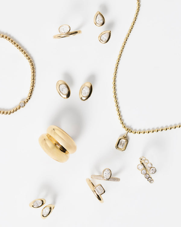 Framed Oval Lab Diamond Studs