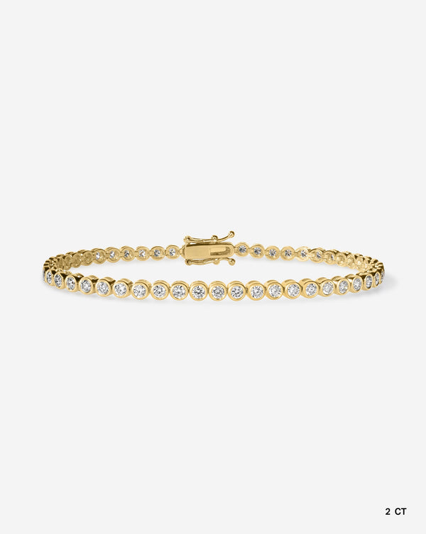 Bezel Diamond Tennis Bracelet