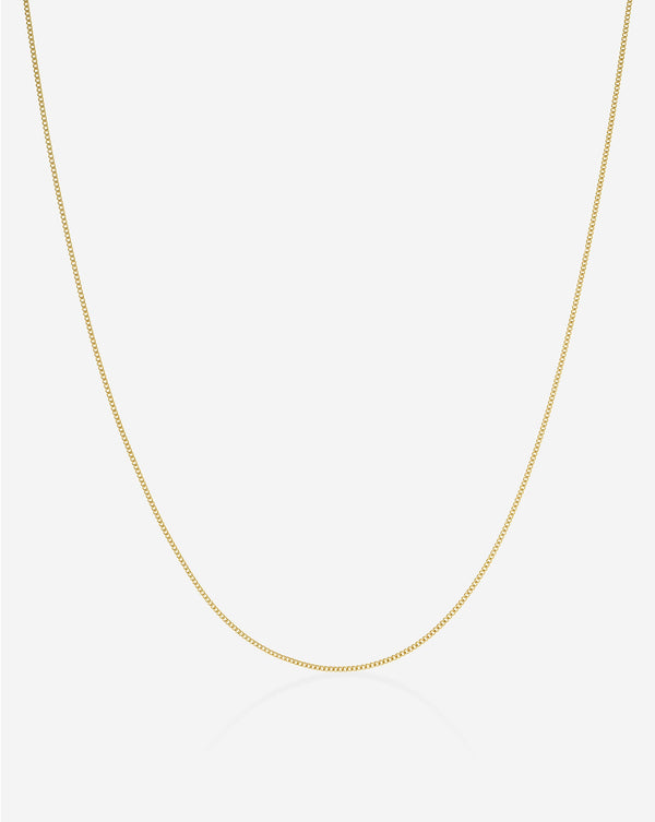 Diamond Cut Curb Chain Necklace
