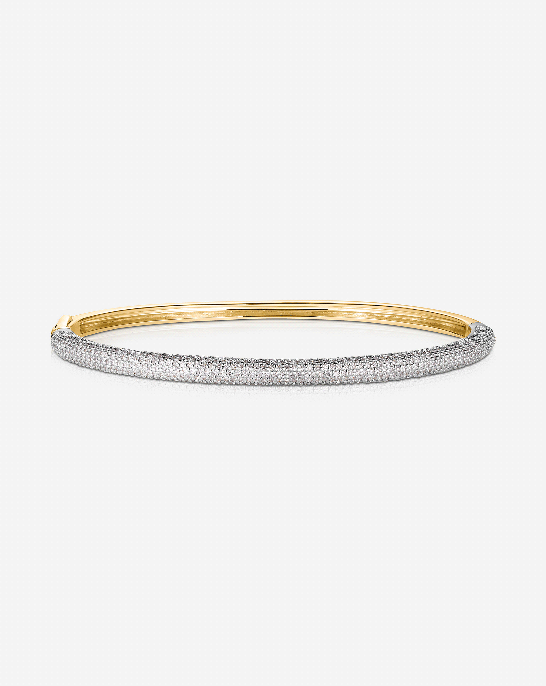 Pavé Diamond Stackable Gold Cloud Bangle