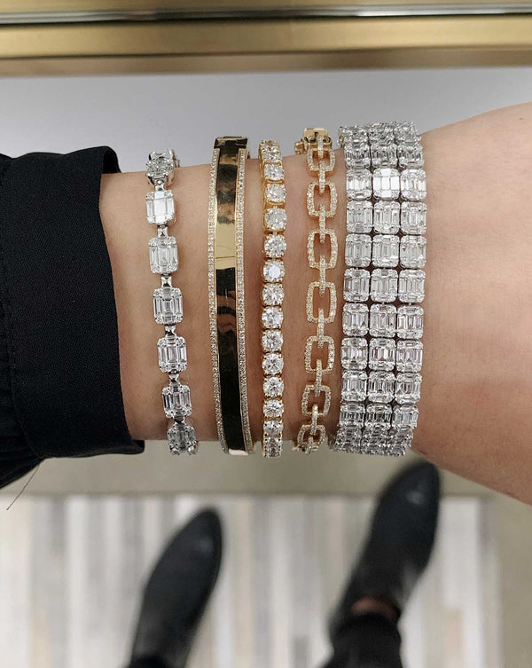 Emerald Illusion Statement Tennis Bracelet